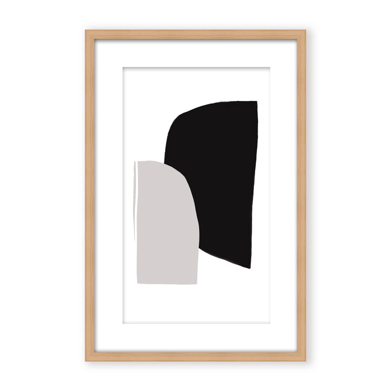 Abstractions No 5 Print by Anastasia Sawall, 24" H x 16" W x 1.125" D, Framed Print, Black