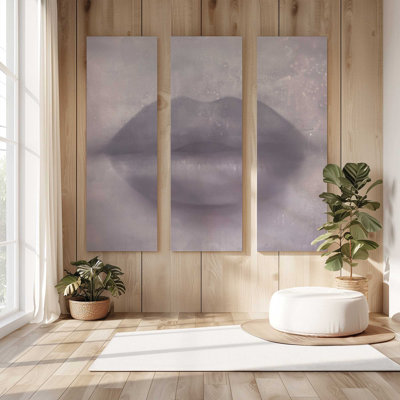 Whispered Kiss - mauve | Impression sur toile 2 panneaux