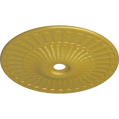 Médaillon de plafond Endurathane Galveston, DE 36 5/8 po x P 3 5/8 po x P 2 3/8 po (convient aux auvents jusqu'à 4 3/4 po), finition or riche peinte à la main