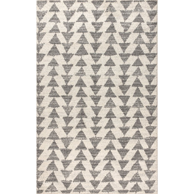 Taos Moroccan Triangle Geometric Cream/Gray Rug
