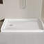 Base de douche DeerValley de 48 po x 30 po en blanc avec seuil simple, alcôve rectangulaire en acrylique pour salle de bain, drain à gauche-110646310-110646311
