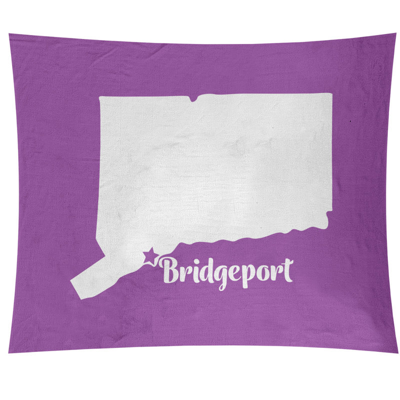 Tapisserie murale connecticut bridgeport, H 27,5 po x l 37,5 po, Violet