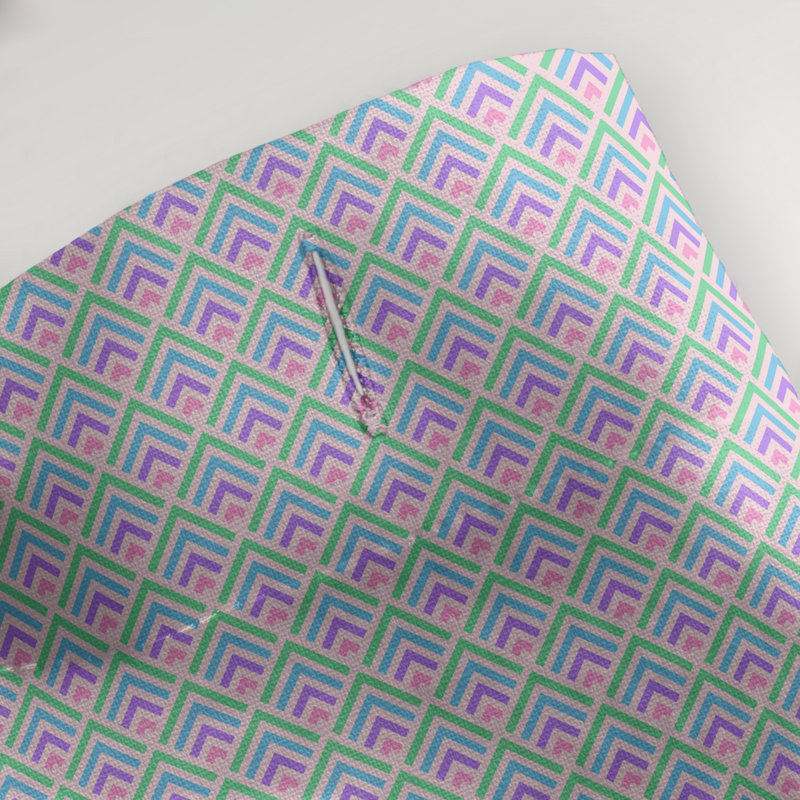 Rideau de douche simple à rayures katelyn elizabeth geometric dégradé, Rose et pastel