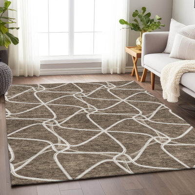 Tapis brun lavable à la machine de qualité supérieure Prisco