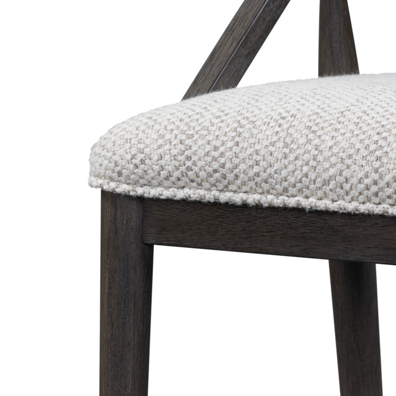 Hollister Upholstred Counter Stool Frothed Latte Performance Fabric, Counter Stool (26" Seat Height)