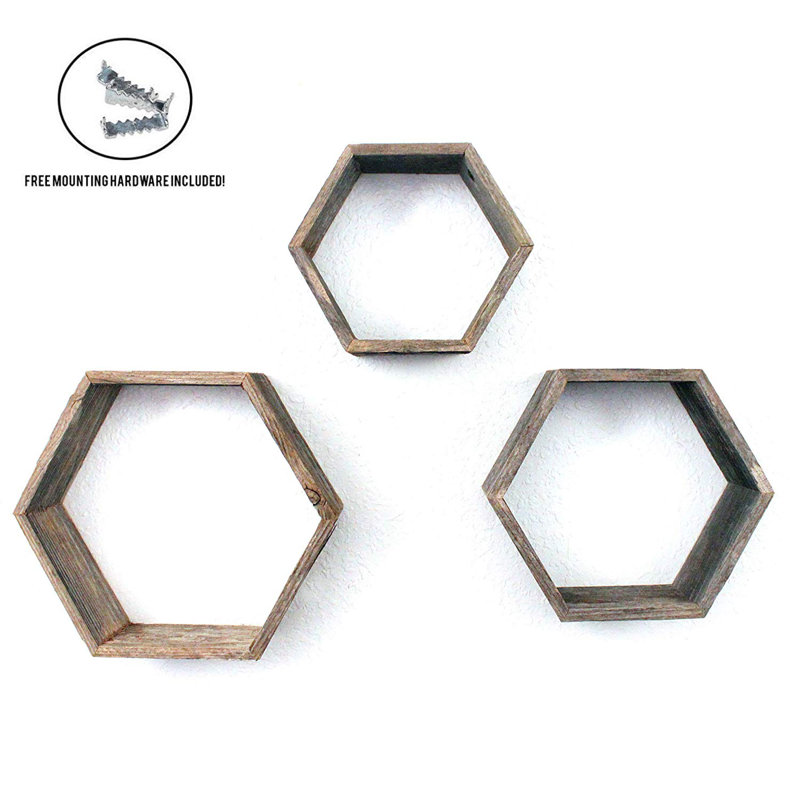 Ensemble de 3 tablettes murales Propst Hexagon