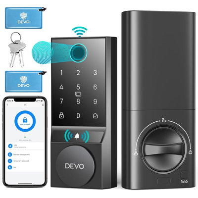 Wi-Fi Smart Lock with Fingerprint Door Lock, Keyless Entry Door Lock Smart Deadbolt