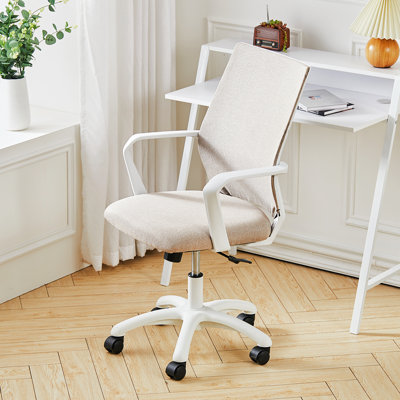 Height Adjustable Office Chair Fabric Swivel Computer Chair