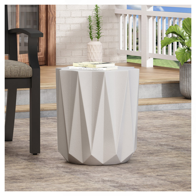 Outdoor Lightweight Concrete Side Table