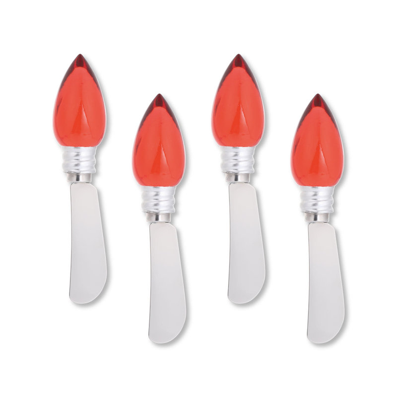 Lightbulb Transparent Polyresin Cheese Spreader, S4