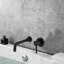 Robinet de baignoire mural à poignée simple, noir mat