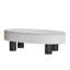 Table basse ovale avec plateau en faux marbre