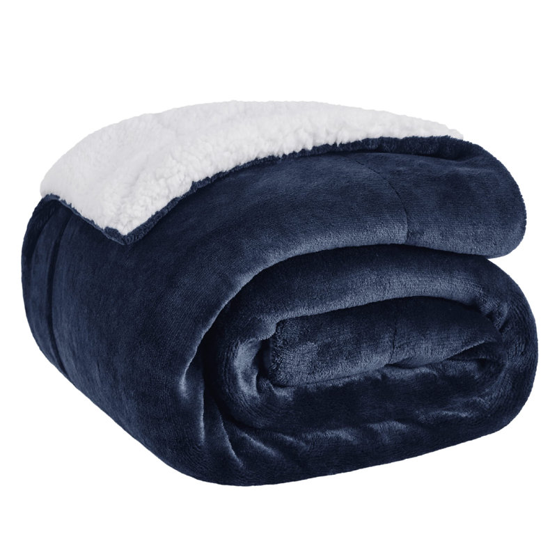 Bedsure Fitted Sheet Deep - Bed Sheets Extra Deep Pocket made of Soft Brushed Microfiber for Bed, Navy, 130cm x 150cm