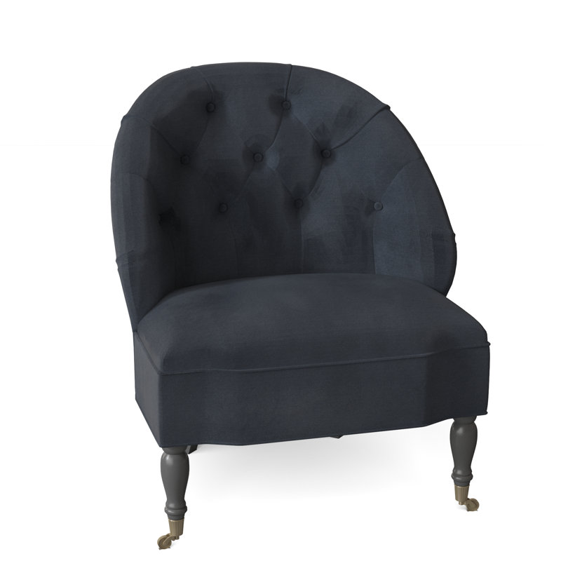 Fauteuil de chambre à housse de 27 po de large Chloe, Indigo Auden