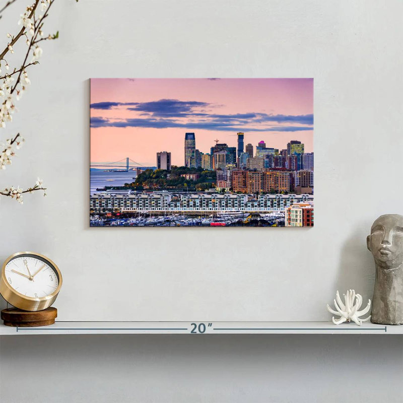 Hannes Jersey City Skyline, H 8 po x l 12 po