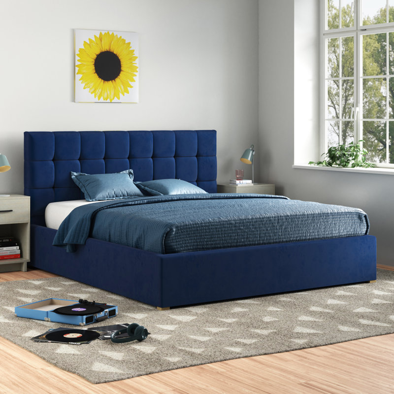 Chevalier Upholstered Ottoman Storage Bed, Super King (6'), Navy