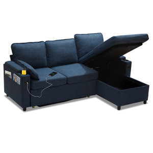 Vesna L-shape 70" Wide Space-Saving Sleeper Sofa Upholstered Pull-out Sofa Bed  (Incomplete Box 1/2 )