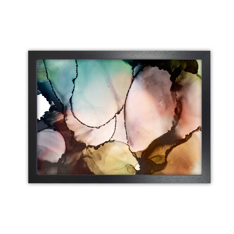 Watercolour Multicolour Original - Painting, 42cm H x 59cm W x 3cm D, Black Frame