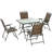Sridivith Round 4 - Person 33.5'' L Outdoor Restaurant Dining Set,Picnic Table