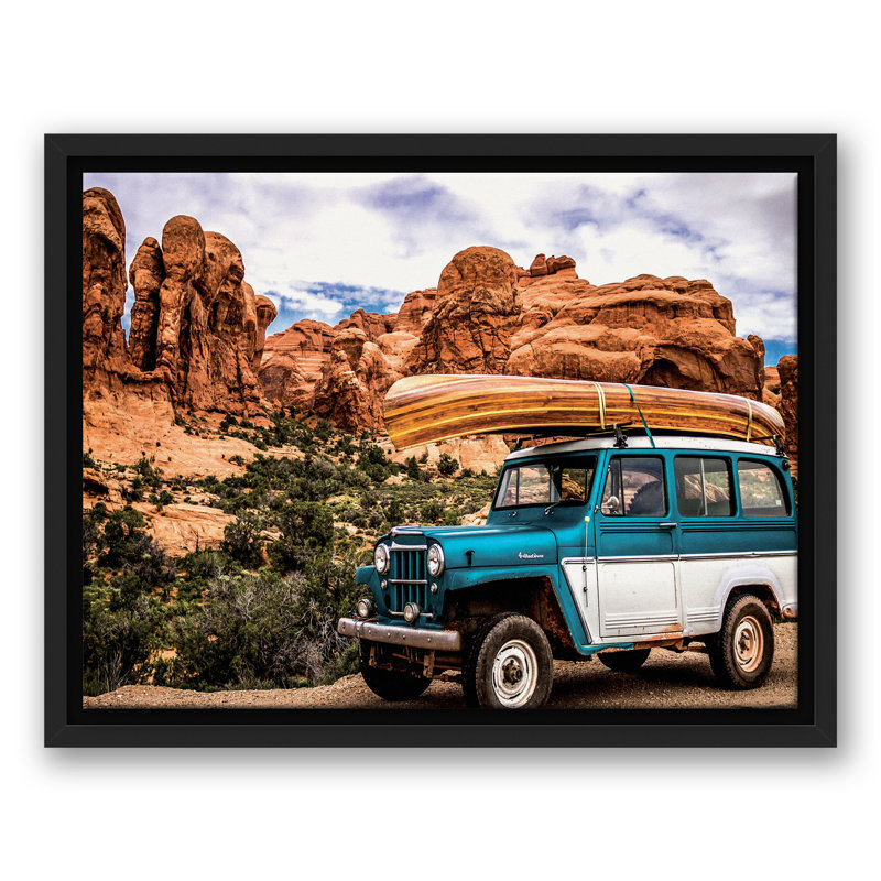 " Adventuring Jeep ", 13.75" H x 17.75" W x 1.75" D