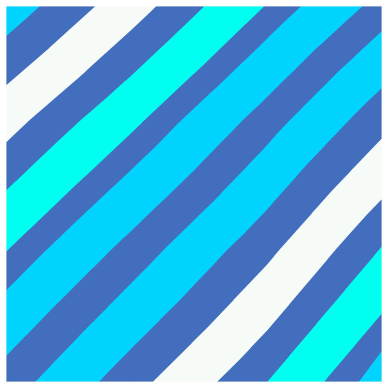 Coussins décoratifs bleus à rayures diagonales, 26 x 26 pouces