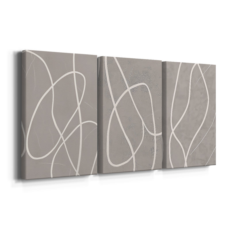 ABSTRACT Series DLXXXVI - Toile tendue sur mesure - 3 pièces, H 12 po x l 24 po