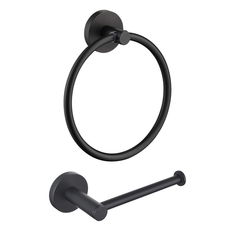 2 - Piece Bathroom Hardware Set, Matte Black