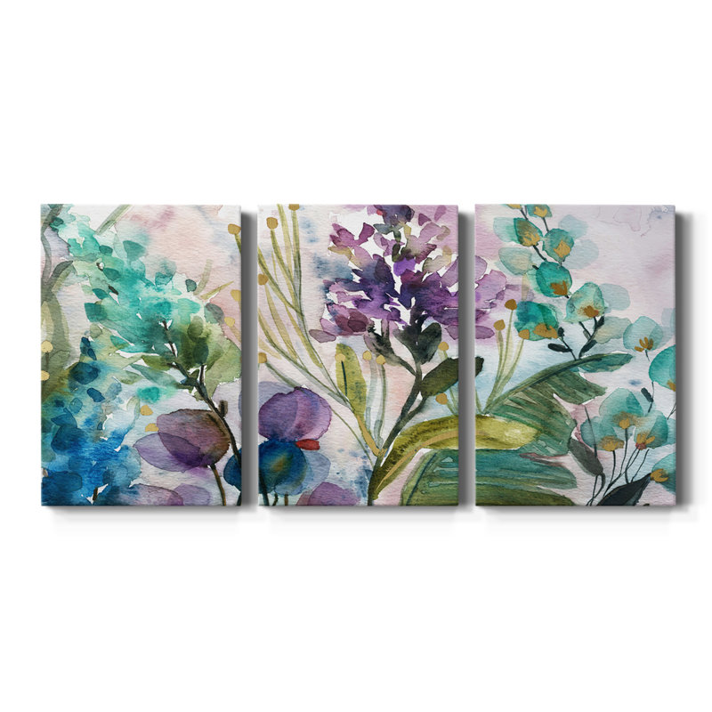 Plante exotique - Toile tendue avec châssis de qualité supérieure - Prêt à être accroché, H 36 po x l 72 po x P 1 po