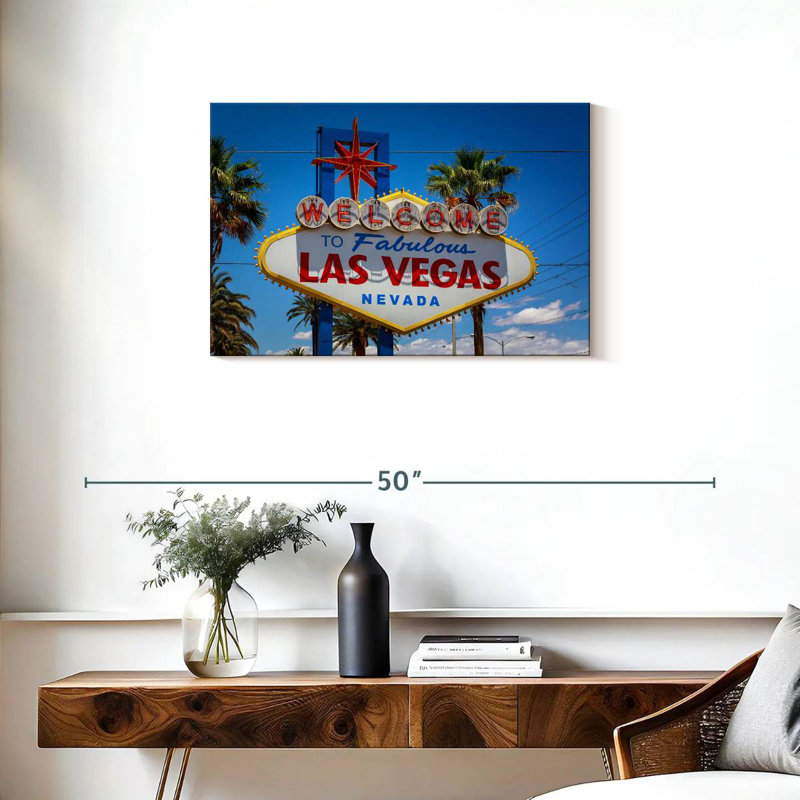 Enseigne Nicci Famous Las Vegas, H 20 po x l 30 po