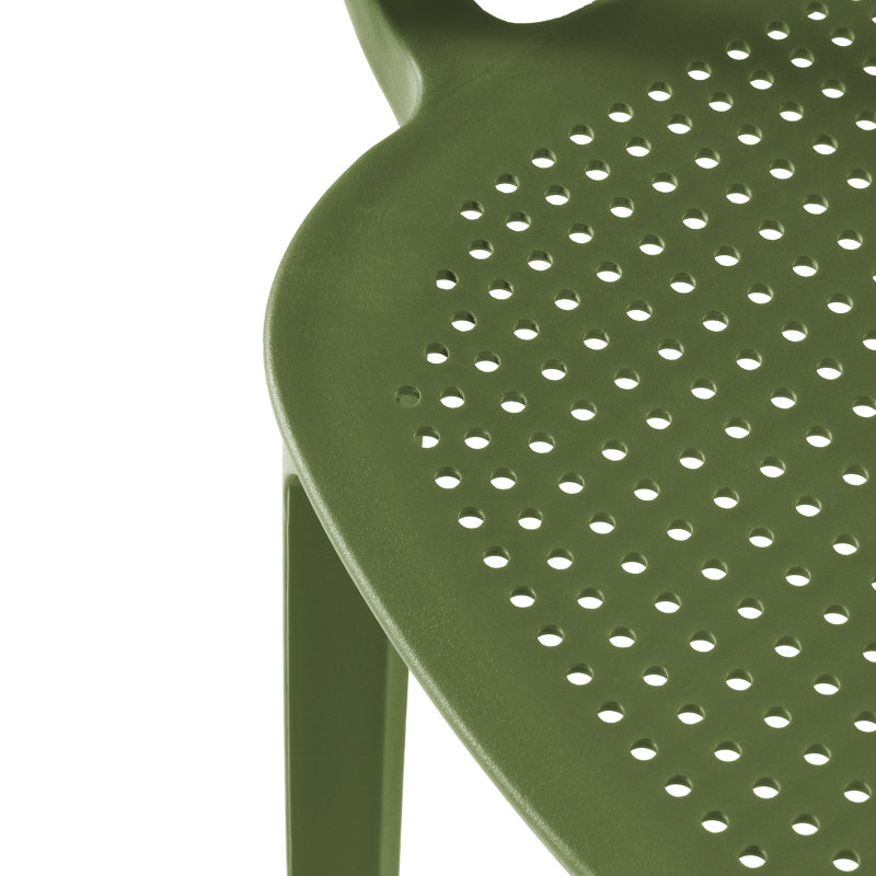 6-Person Outdoor Rectangular Dining Set, Green