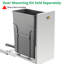 Pullout Under-Cabinet Trash and Recycling Bin with Soft-Close Full-Extension Slides, Space-Saving Gray Stainless Steel Multi-Purpose Waste Container with 100 lb Weight Capacity
