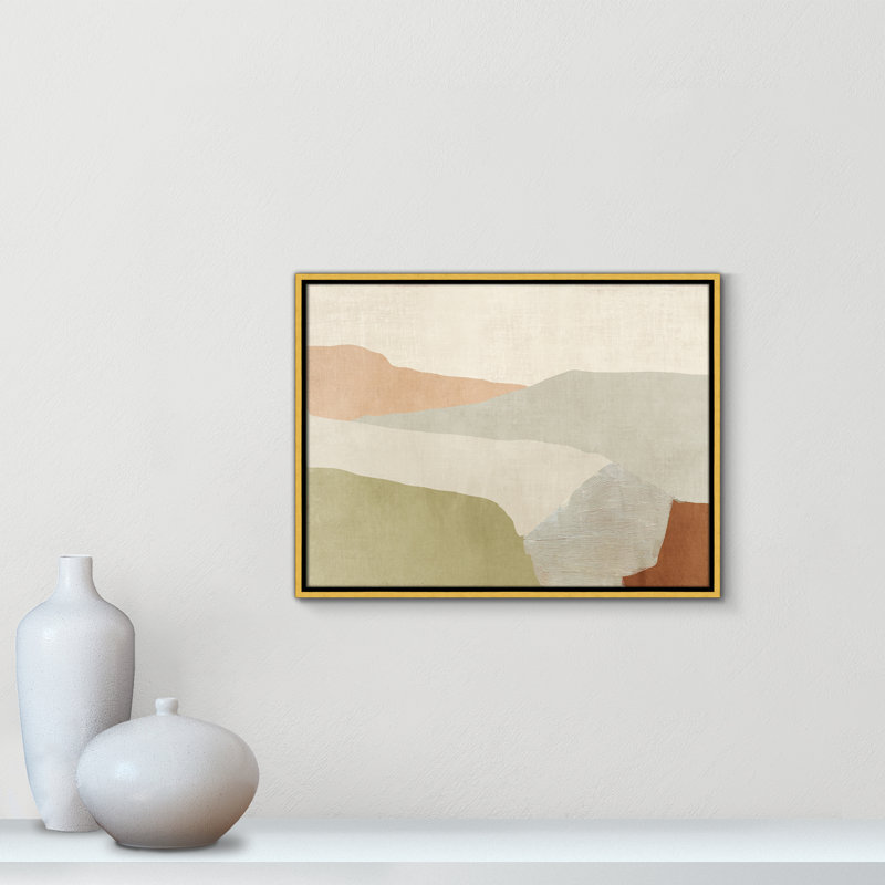 Elspeth Pastel Views - Floater Frame Painting on Canvas, 19.5" H x 25.5" W, White