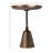 Leah Ferri Round Aluminum Oil Brass Finished Pedestal Base End Table-81095357