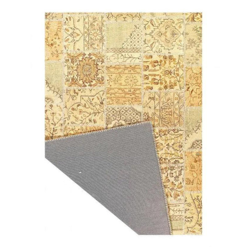 Tapis beige en laine / coton rectangulaire sans motif à la main 8 pi 10 po x 5 pi 11 po