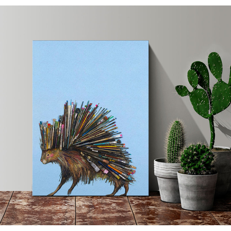 «Paintbrush Porcupine», reproduction d'art sur toile, H 40 po x l 30 po, Toile tendue
