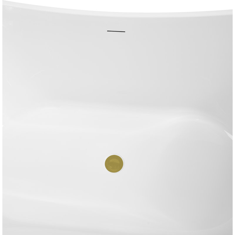 Baignoire autoportante 67 po Streamline, Or brossé