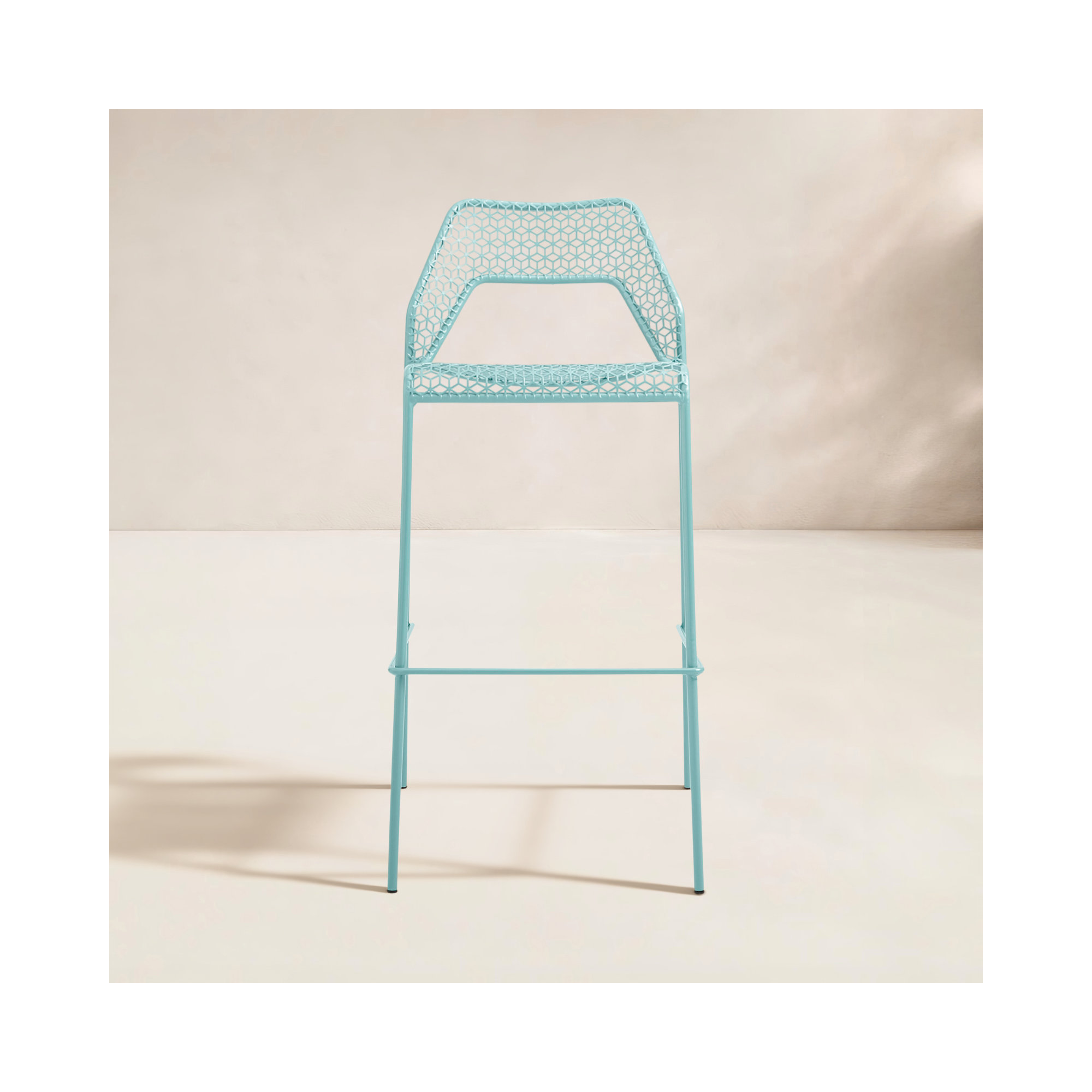 Hot Mesh Outdoor Bar Stool, Bar Stool (30.5" Seat Height), Aqua
