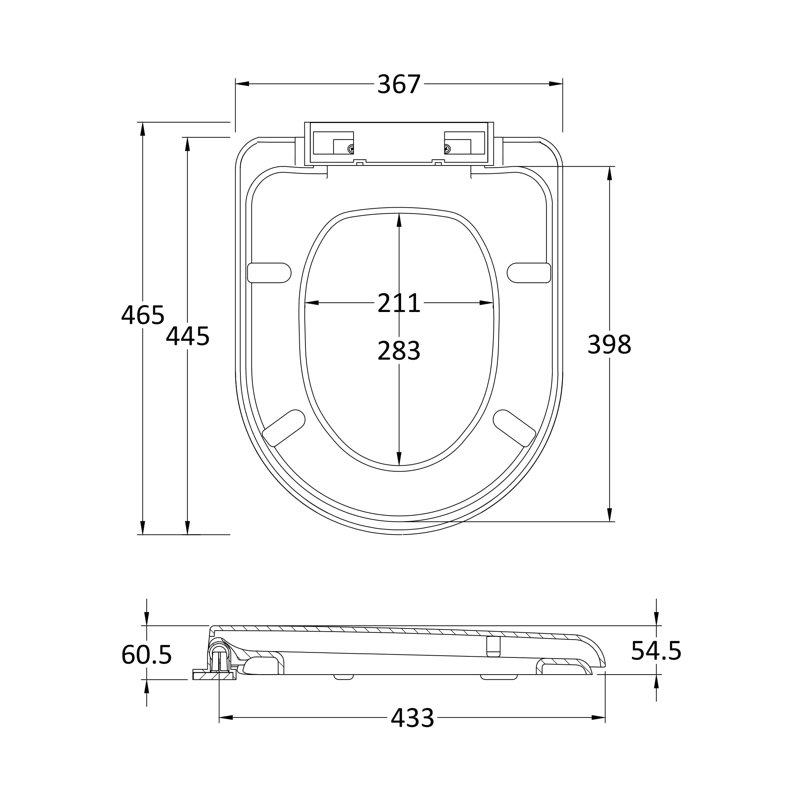 Toilet Seats Bliss Elongated Toilet Seat