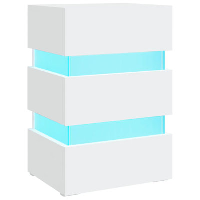 LED Bedside Cabinet Engineered Wood