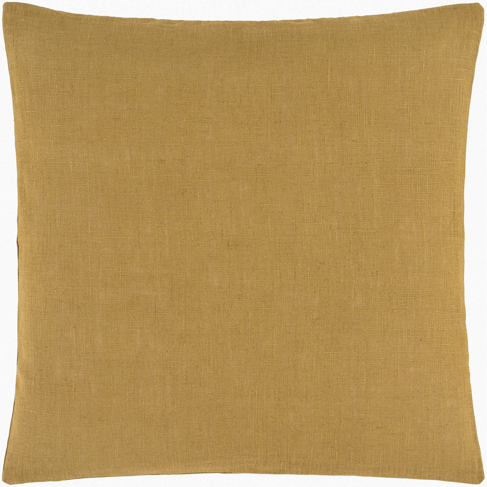 Lanie Linen Throw Pillow, Square 18", Duck Down, Brown