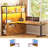 L Shaped Standing Desk, Adjustable Height Desk Reversible Computer Office Desk With Drawers & Hutch-532631979