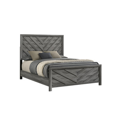 Denver Modern Style Queen Bed Made with Wood in Gray by Latitude Run