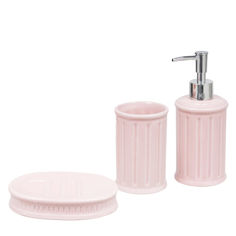 Ensemble d'accessoires de salle de bain Aautres, Rose