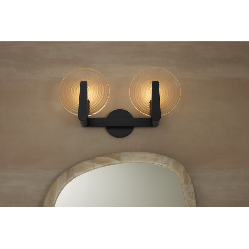 Hint Two-Light Sconce, Matte Black