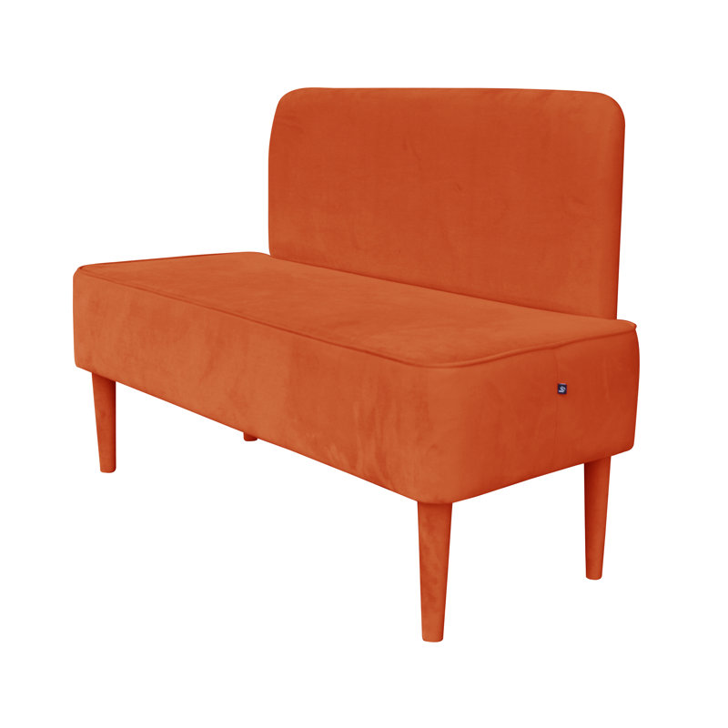 Pastel Upholstered Bench, Orange
