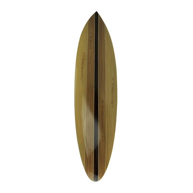 Striped Wooden Surfboard Wall Hanging 39 Inch