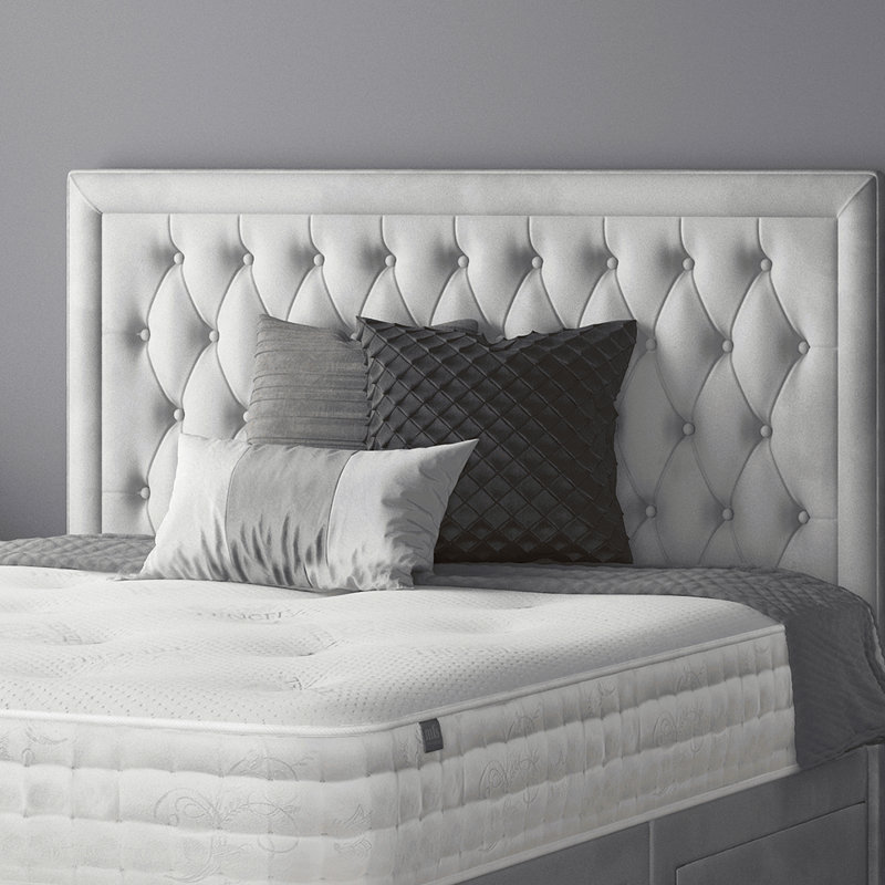 Gallego Divan Bed Base, Silver, 2 Right Drawers, Single (3')