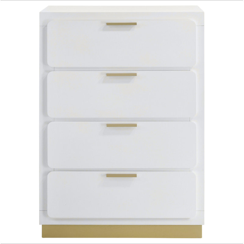 Commode 4 tiroirs Sophia, Blanc