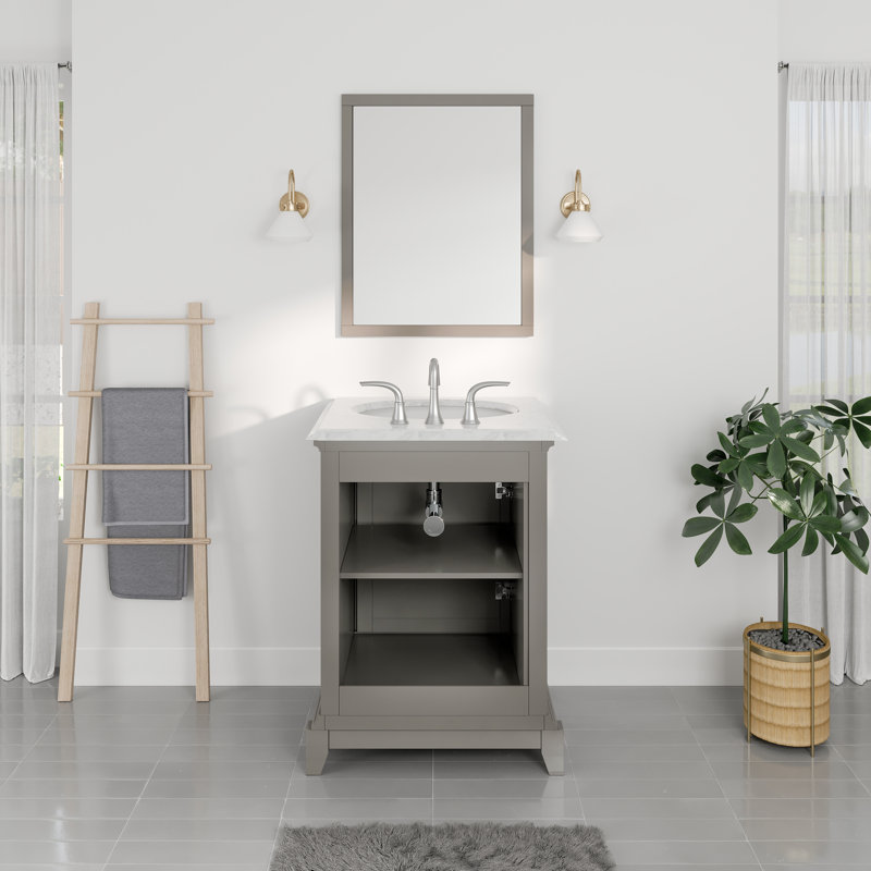 Pineville 24" Single Bathroom Vanity Set, Gray