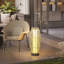 Solar Powered Integrated LED Metal Rattan Lamp